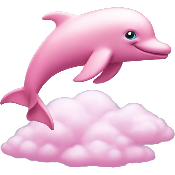 pink dolphin pink clouds emoji