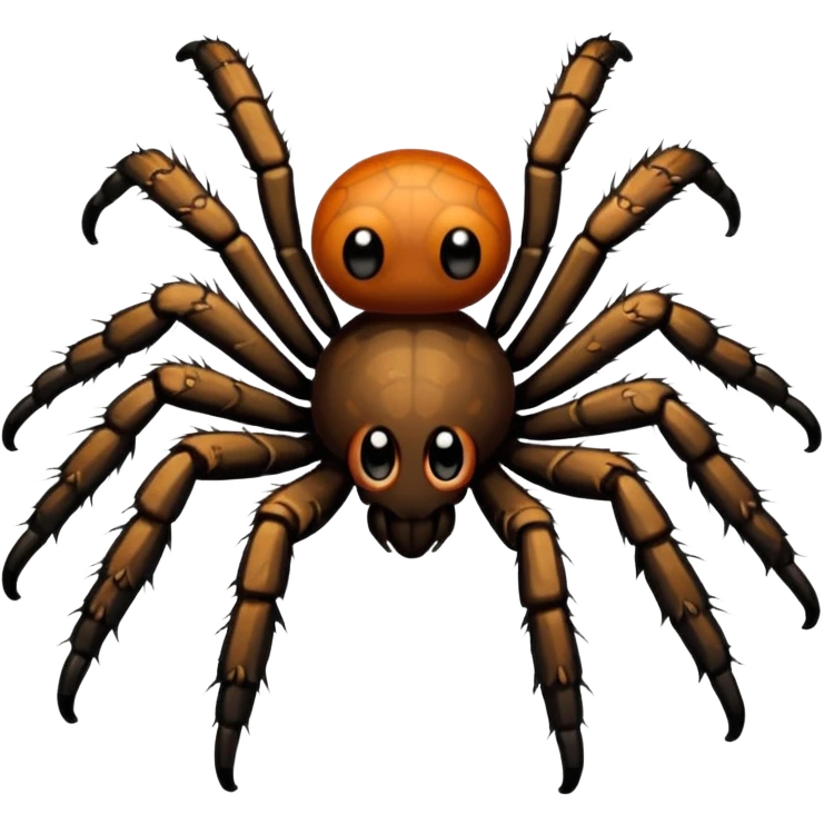 Hairy tarantula  cartoon -style/cute and transparent for a sticker  emoji