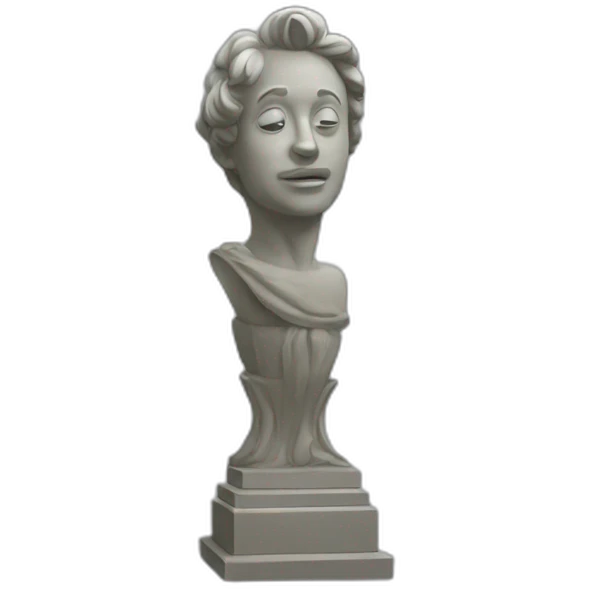 Statue qui cours loin emoji