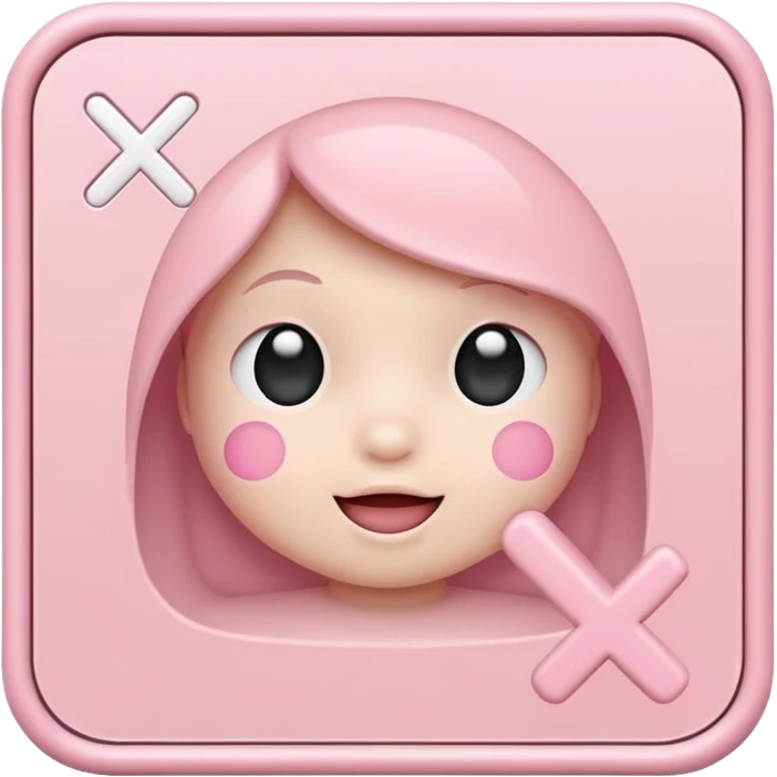 square baby pink check mark emoji
