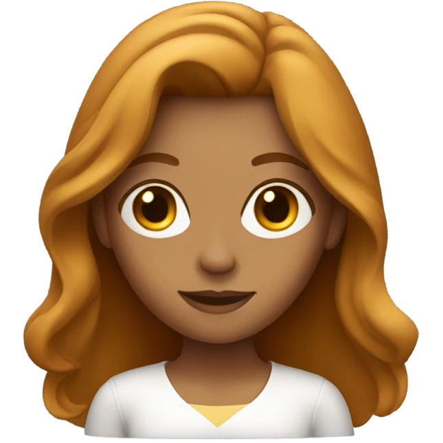 Girl with Carmel hair driving emoji