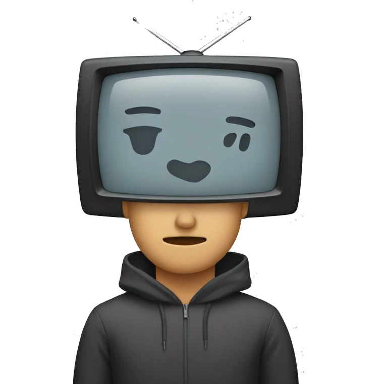 Man with tv head emoji