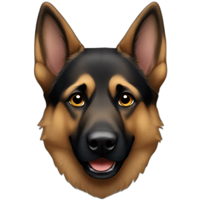 mostly dark German Shepherd emoji