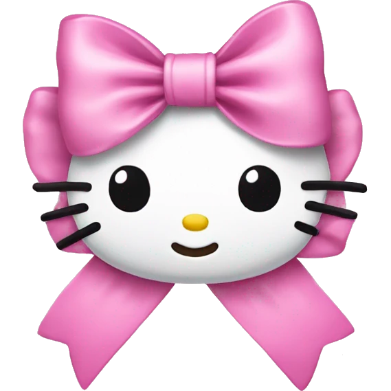 Hello kitty pink bow emoji