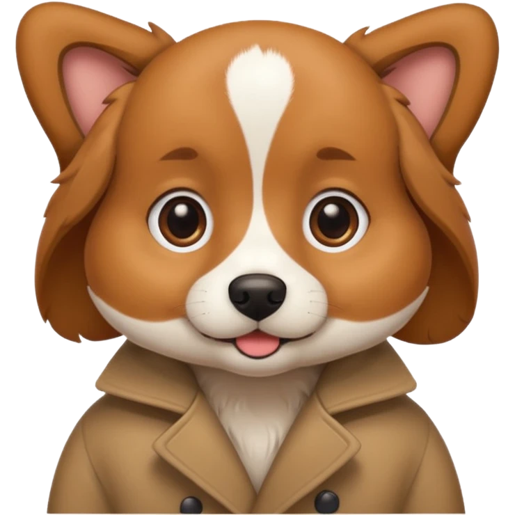 Dog wear coat emoji