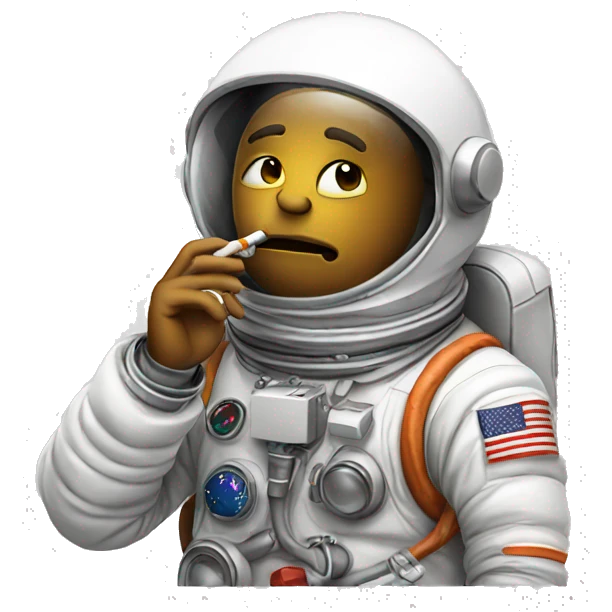 Astronaut smoking emoji