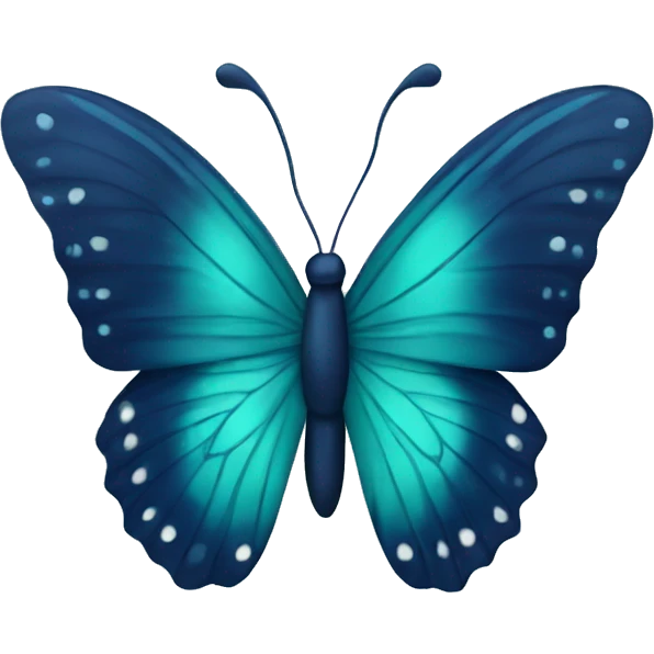 teal and navy butterfly  emoji