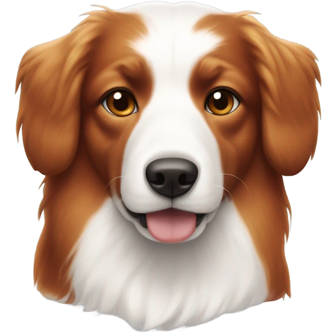Dog Eurasian redhead and White poils court  emoji