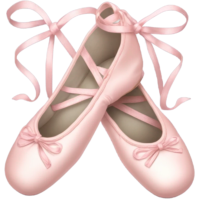 Crossed light pink ballet shoes with long and beautiful corses design, light lace cover all the surface emoji
