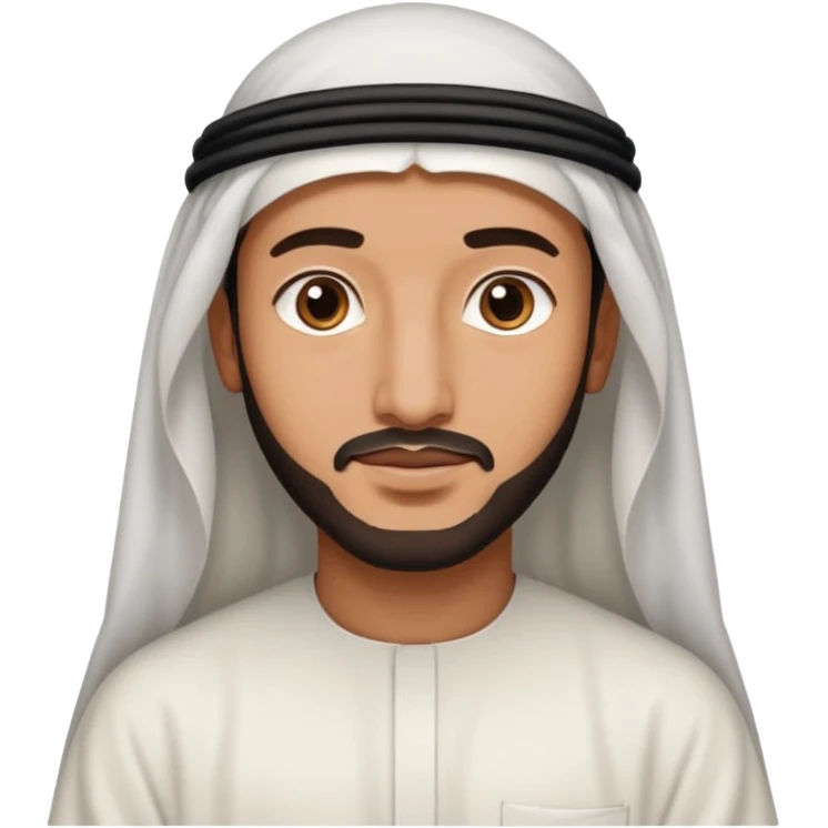 Emirati guy wearing white emoji
