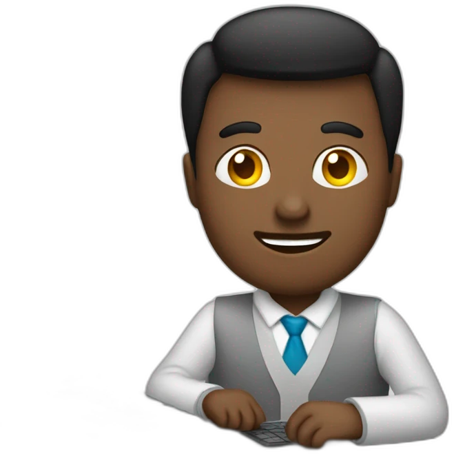 trader in front of computer emoji