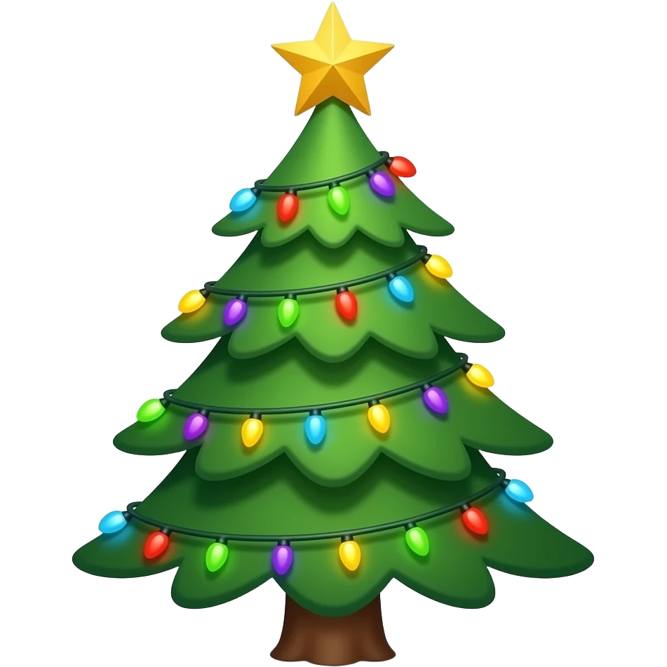 Christmas tree with lights emoji
