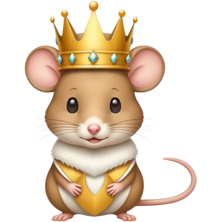 mouse wearing crown emoji
