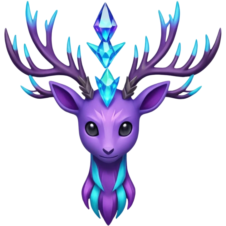 Pokemon legendary purple and cian crystal xerneas emoji