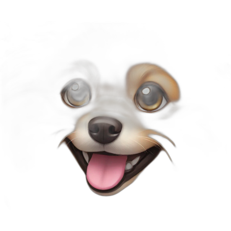 smiling tan pomeranian emoji