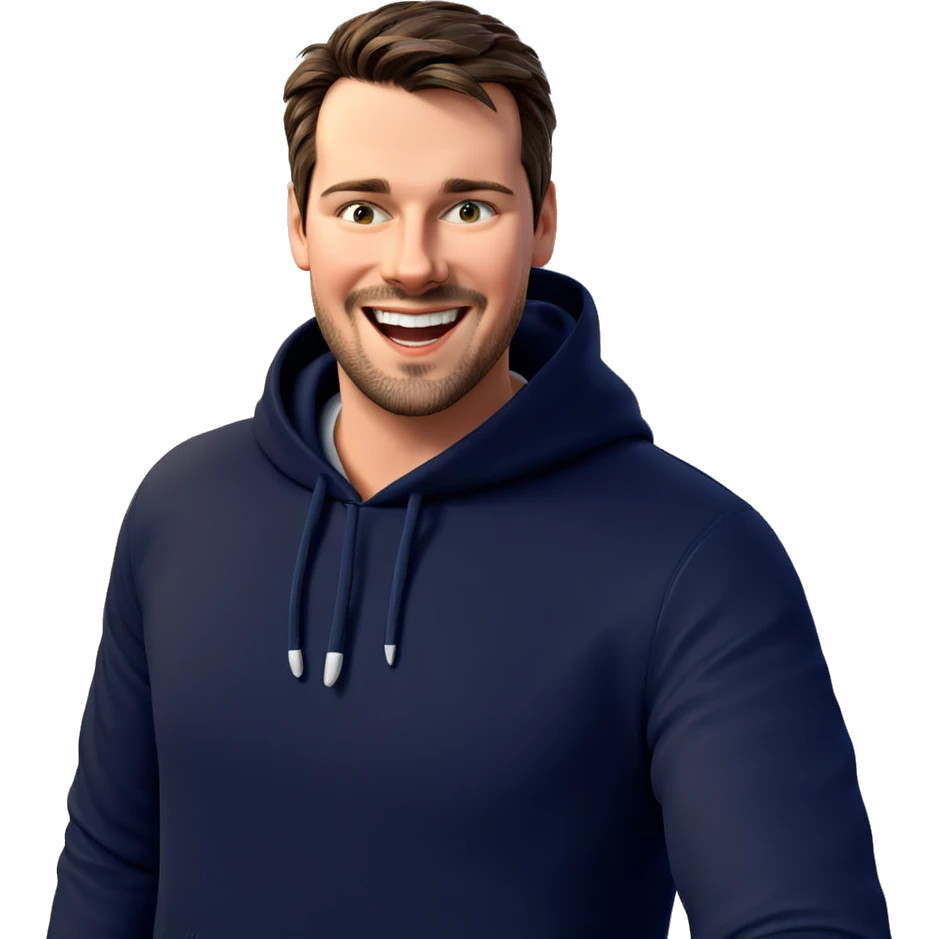 smiling boy with facial hair emoji