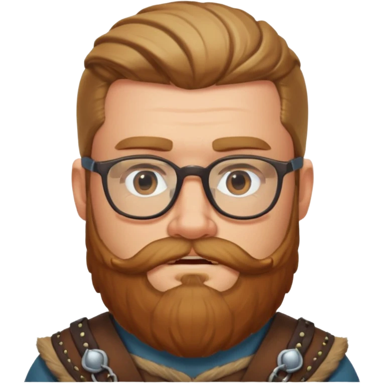Viking guys, beard, glasses
 emoji