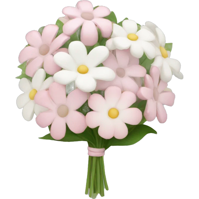 light pink and white flower bouquet  emoji