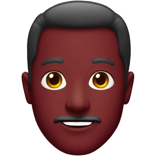 head in Dark red velvet suit emoji