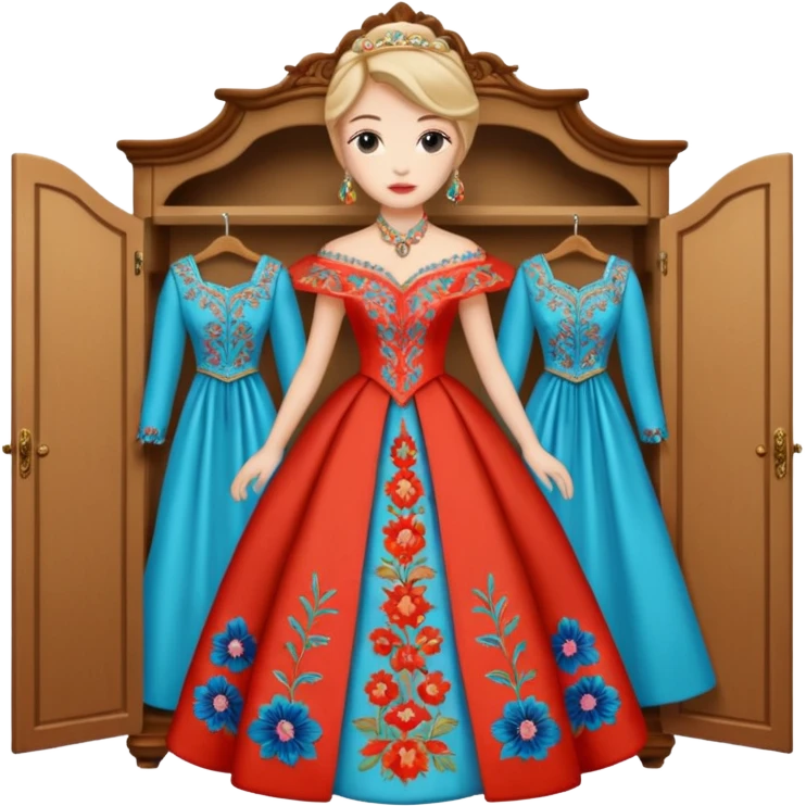 Character in Fairy Tale Beauty and Beast: Wardrobe Lady emoji