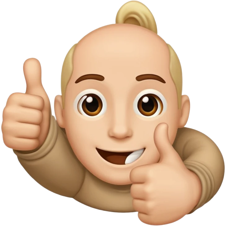 I want a thumbs up with a smaller thumbs up in the bottom right corner emoji