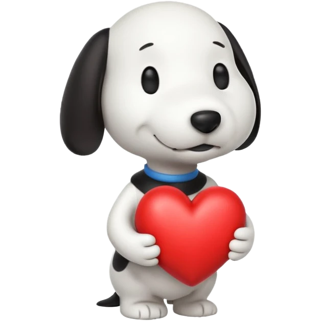 Snoopy holding heart  emoji