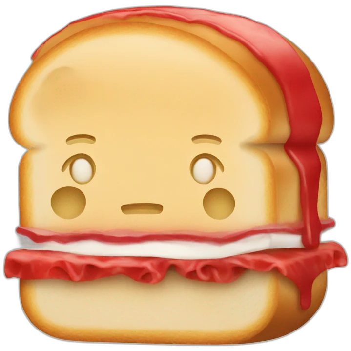 A red sandwich emoji