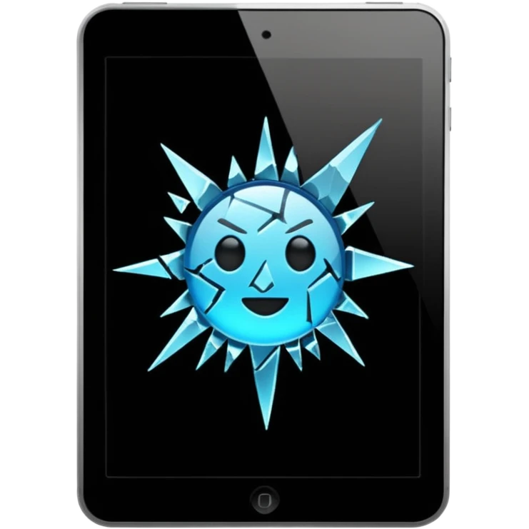 cracked tablet emoji