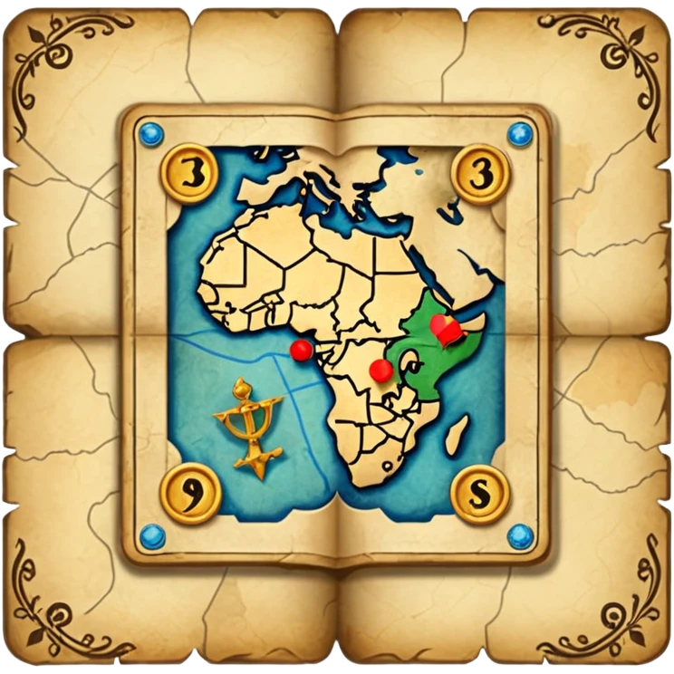 tarot card with a map on it emoji