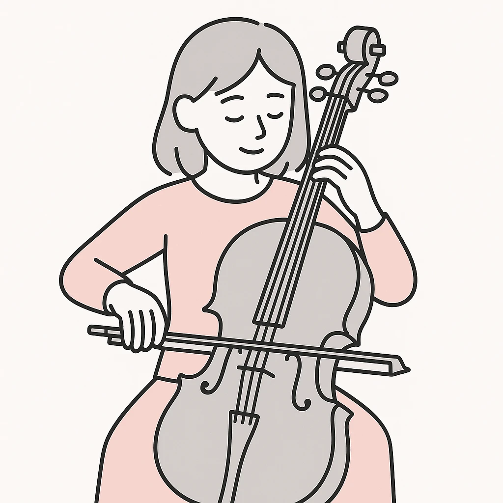 girl playing cello emoji