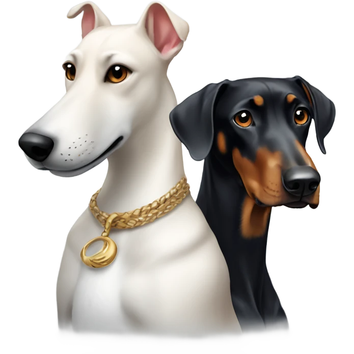 swan and doberman emoji