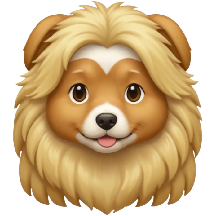 dog with long blonde hair emoji