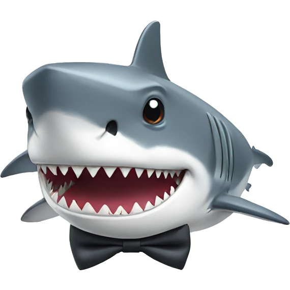 shark with a bow tie emoji