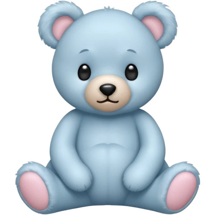 Pastel blue teddybear  emoji