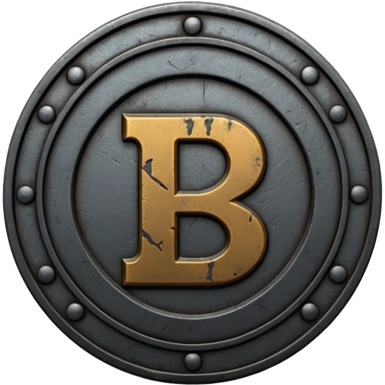 Minimal emoji, gothic metal coin made of black steel, engraved number 2 at the center, ancient industrial aesthetic, worn metal texture, no glow, no neon, flat emoji design, centered, transparent background emoji