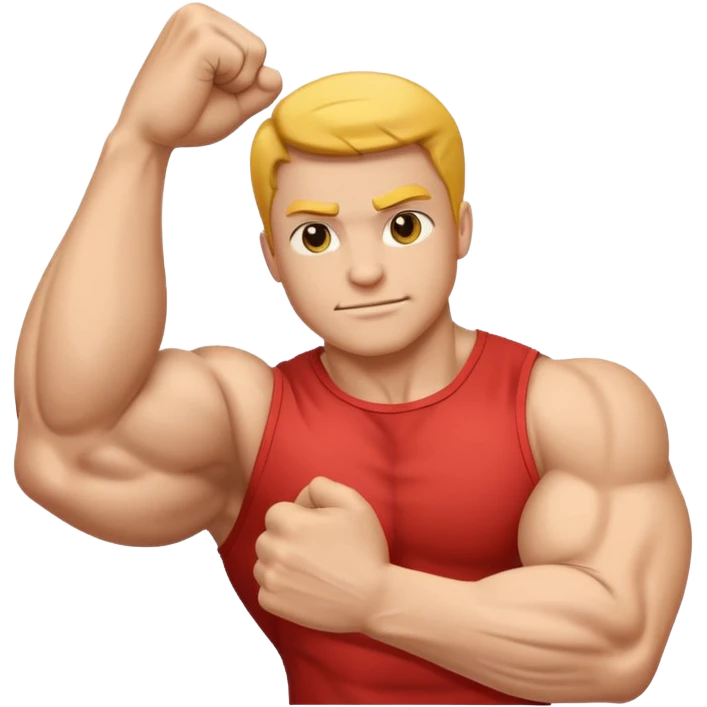 Left arm bicep flexing emoji emoji