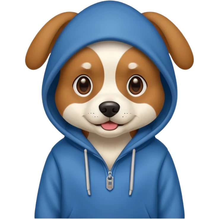dog wearing hoodie emoji