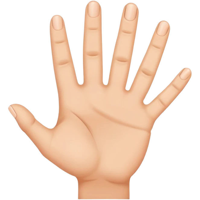 Four finger emoji hand without a pinky finger emoji