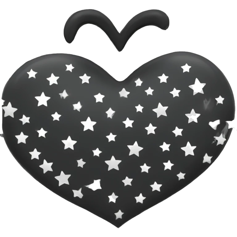 Black heart with stars emoji