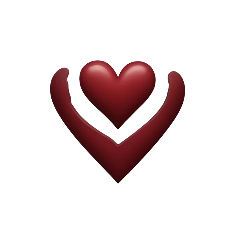 Dark red heart emoji