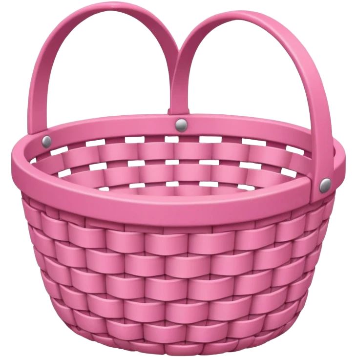 Pink heart shaped basket with handles  emoji