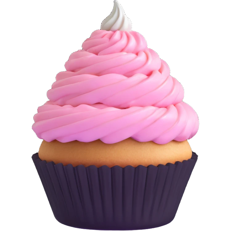 cupcake with pink icing emoji