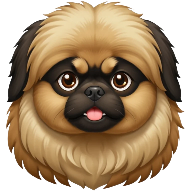 Black and tan Pekingese ￼ emoji