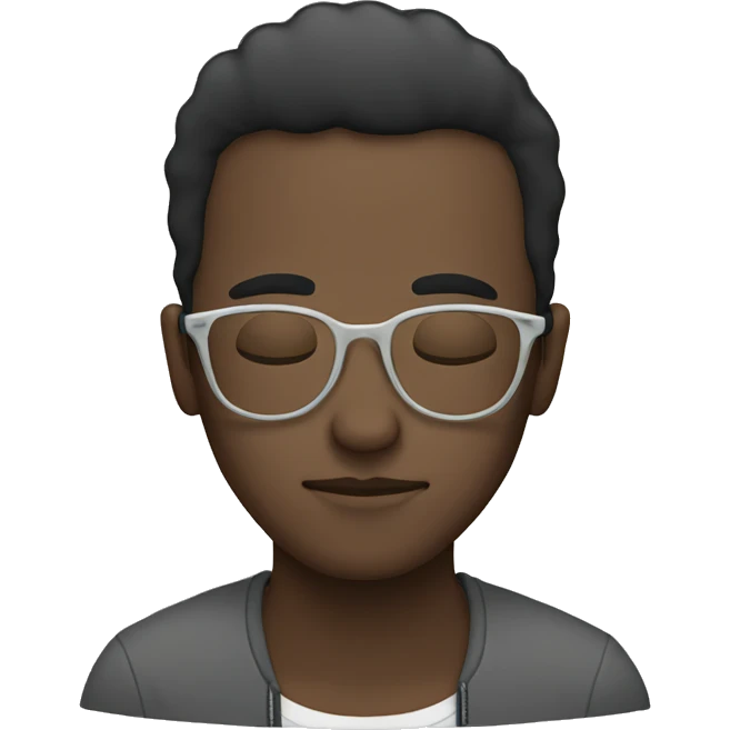 Guy putting head down with glasses emoji
