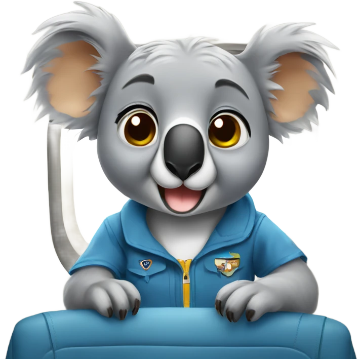 Koala on an airplane  emoji