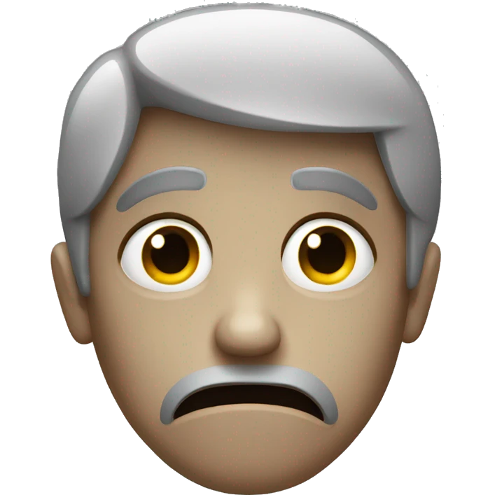extremely scary sad face emoji