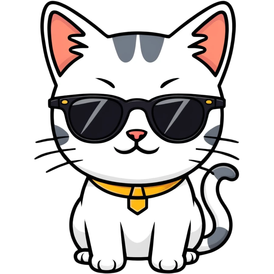 Cat with sunglasses emoji