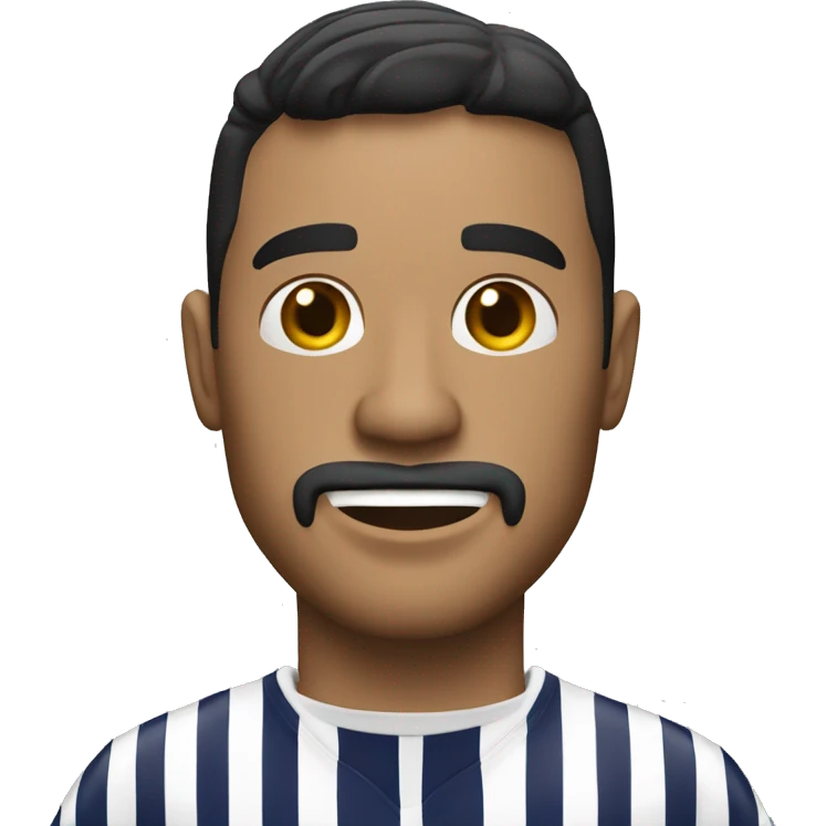 Hombre moreno con camisa de Barcelona sporting club  emoji