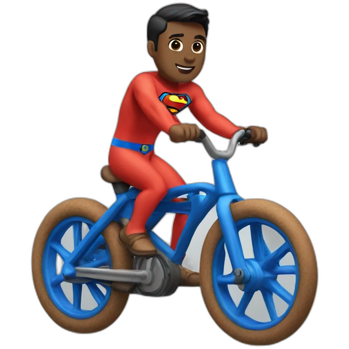 Superman riding bike emoji