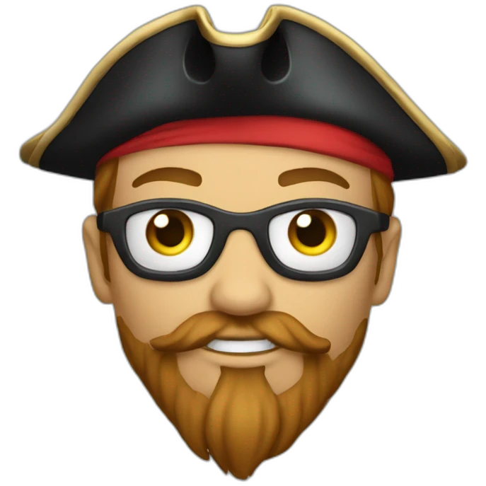 Un pirate avec des cœur  emoji